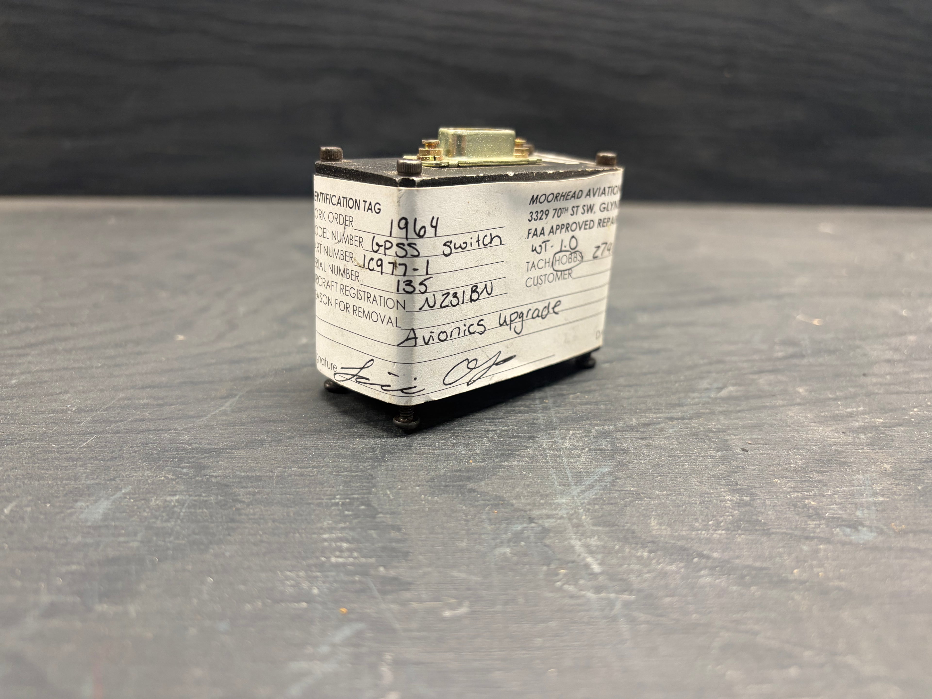 Century Flight Systems GPSS Annunciator Switch