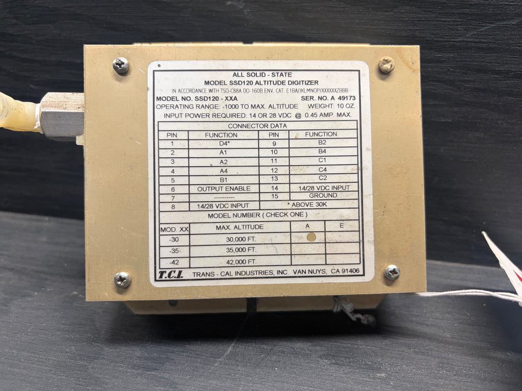 Trans-Cal Industries SSD120 Altitude Digitizer (Altitude Encoder)